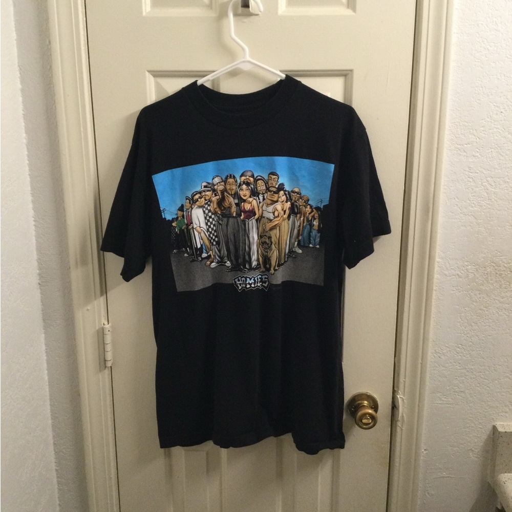 Homie Black Tee with Colorful Graphic